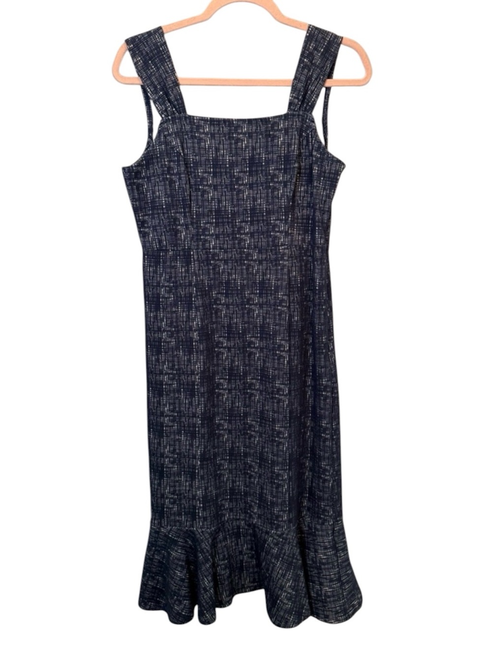 Sugarlips Square Neck Sleeveless Ruffle Midi Cocktail Dress Medium Mermaid